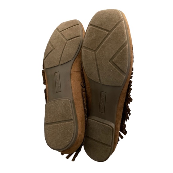 ComfortView Tan Fringe Trim Flats Size 10 W - Picture 5 of 7